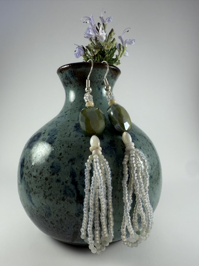 Beaded Boho Tassel Earrings