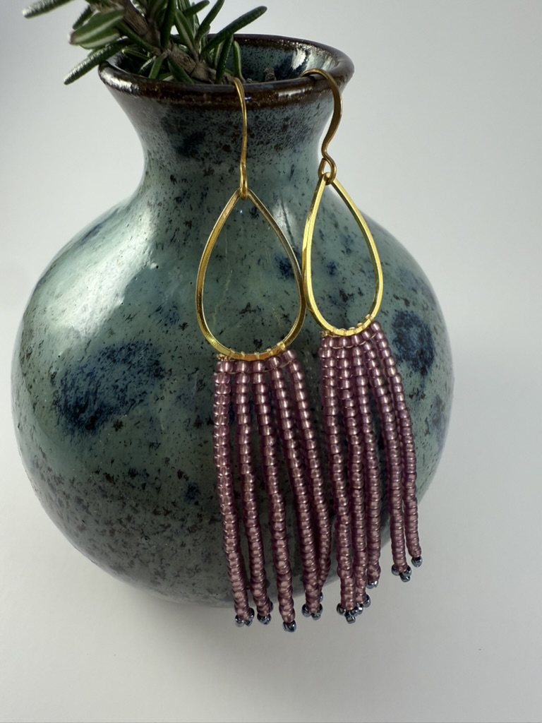 Beaded Fringe Earrings
