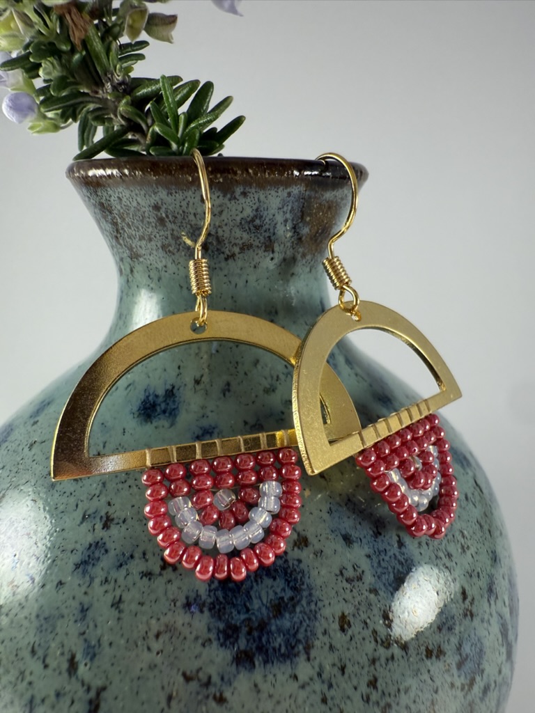 Geometric Beaded Earrings