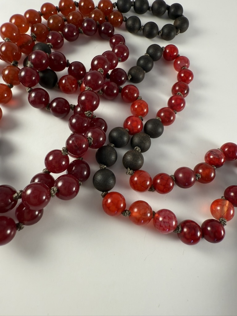 Red Gemstones Mala Necklace