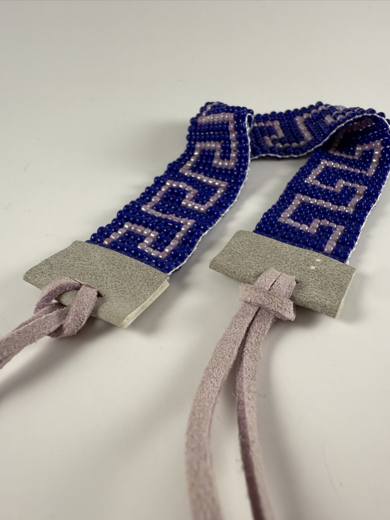 Blue Geometric Beaded Bracelet