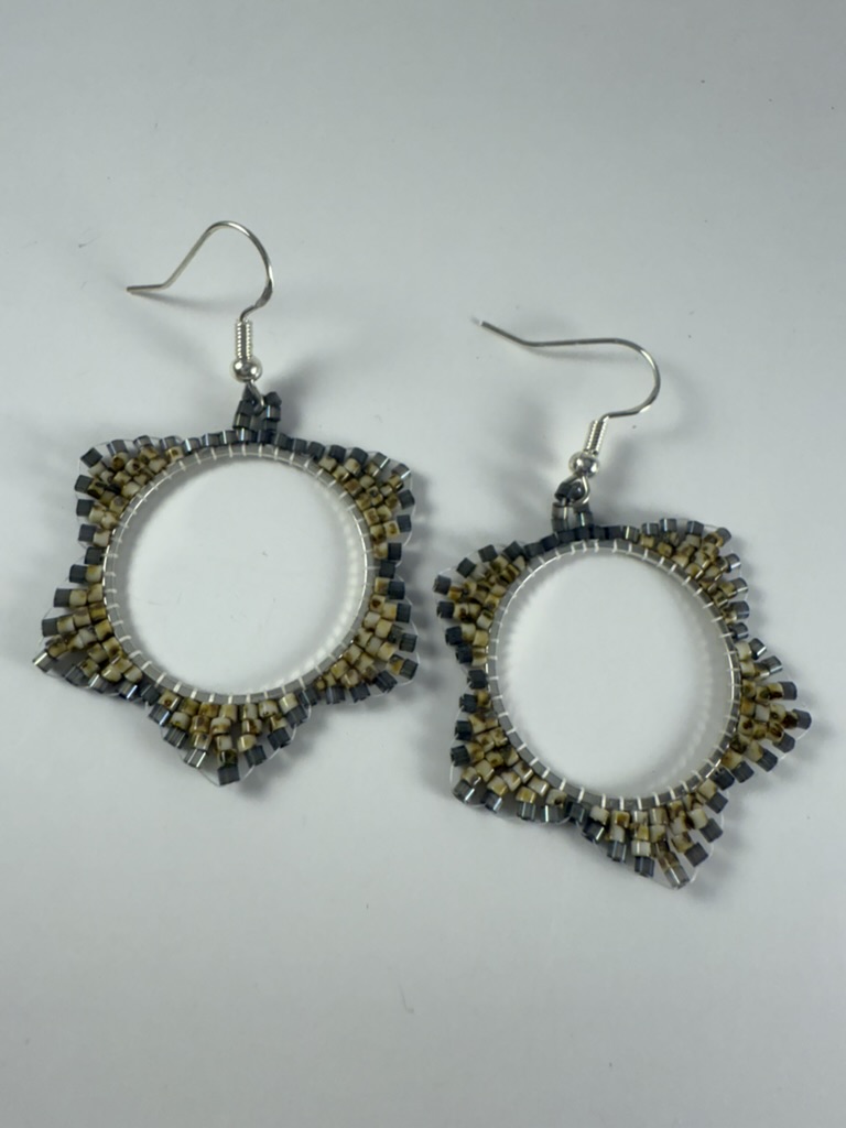 Boho Floral Hoop Earrings