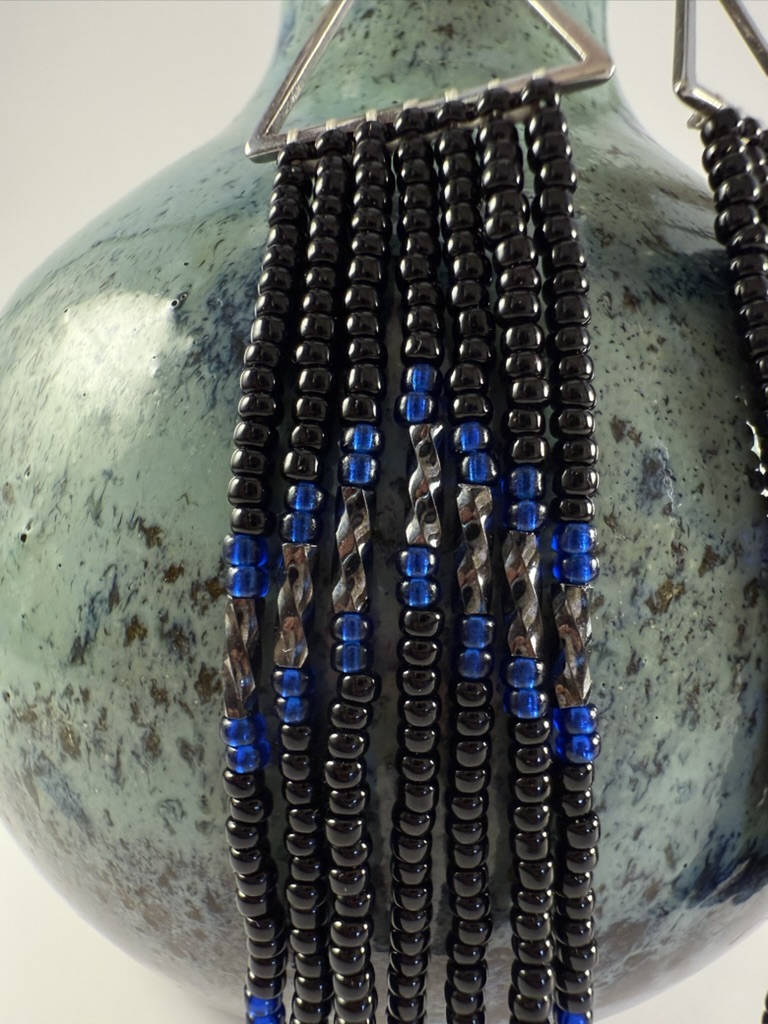 Handmade Beaded Fringe Earrings