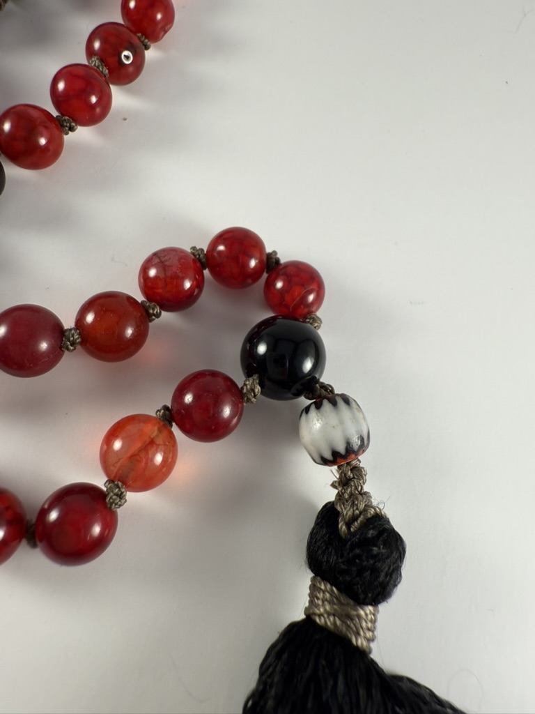 Red Gemstones Mala Necklace