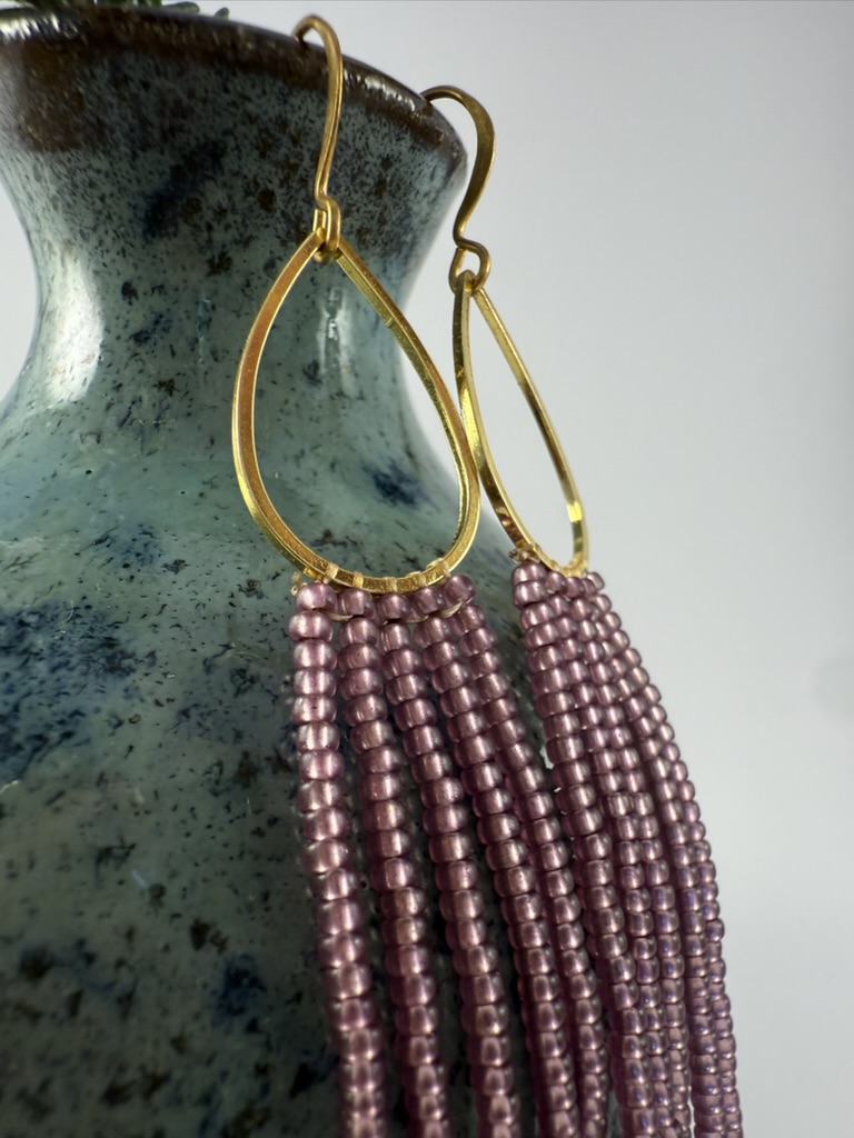 Beaded Fringe Earrings