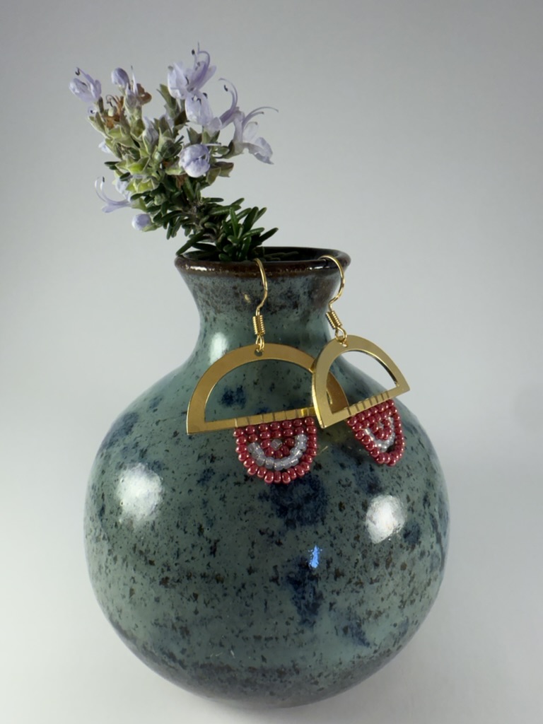 Geometric Beaded Earrings