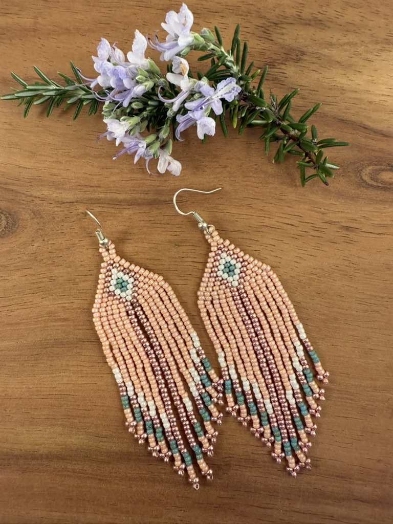 Boho Beaded Fringe Earrings