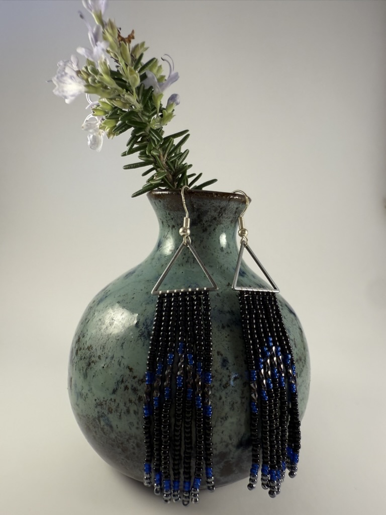 Handmade Beaded Fringe Earrings