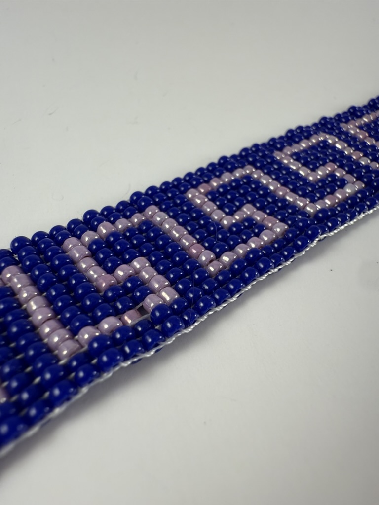 Blue Geometric Beaded Bracelet
