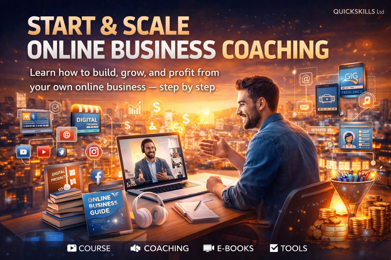 Start & Scale Online Business” Coaching