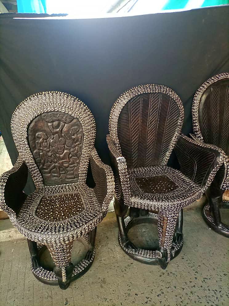 Hand-Carved Ebony Chair