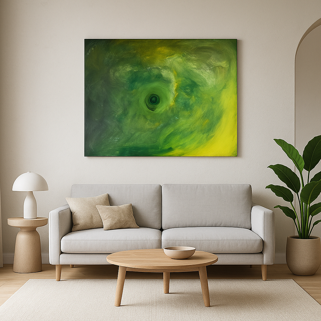 Abstraktus žalias paveikslas