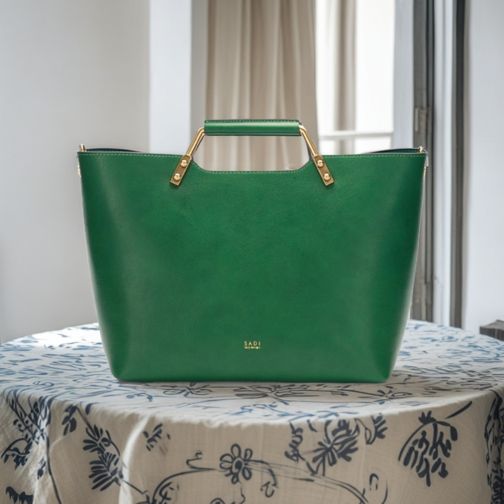 Ryan’s Curated SADI Classic, stylish and versatile women’s rose collection shoulder and handheld bag; women’s solid cowhide leather handbags