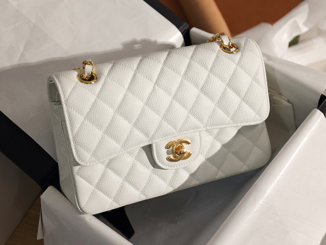 Classic flap, small size, original caviar leather