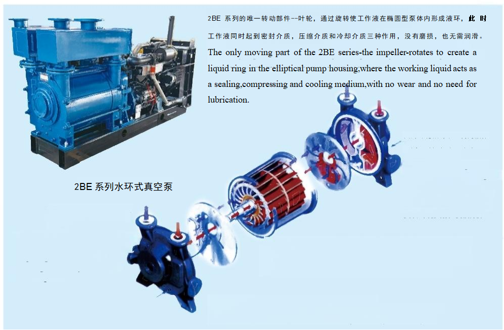 2BE series water ring vacuum pump and compressor