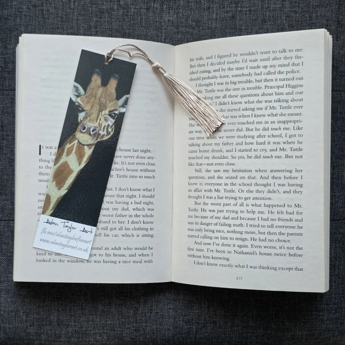 Giraffe Art Bookmark