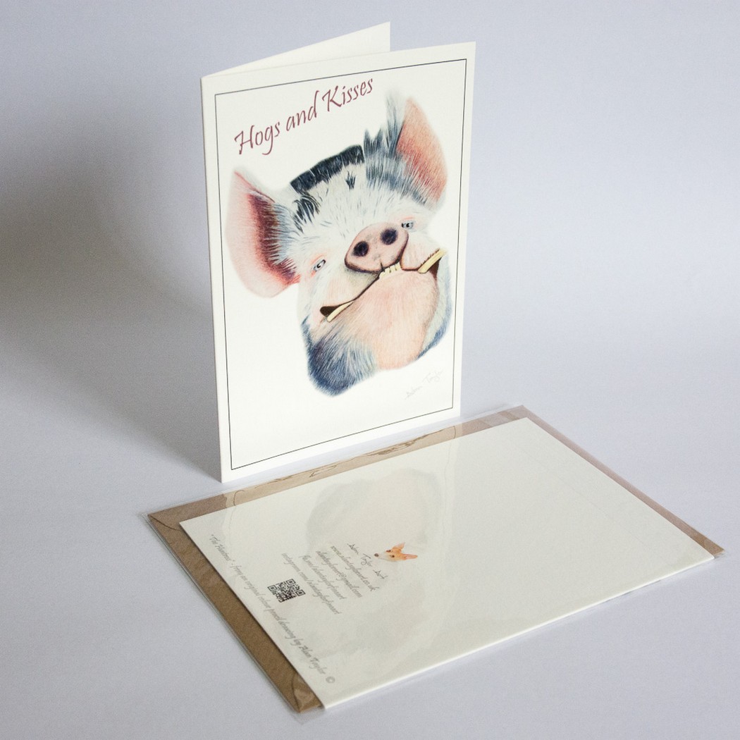 Hogs and Kisses Greeting Card