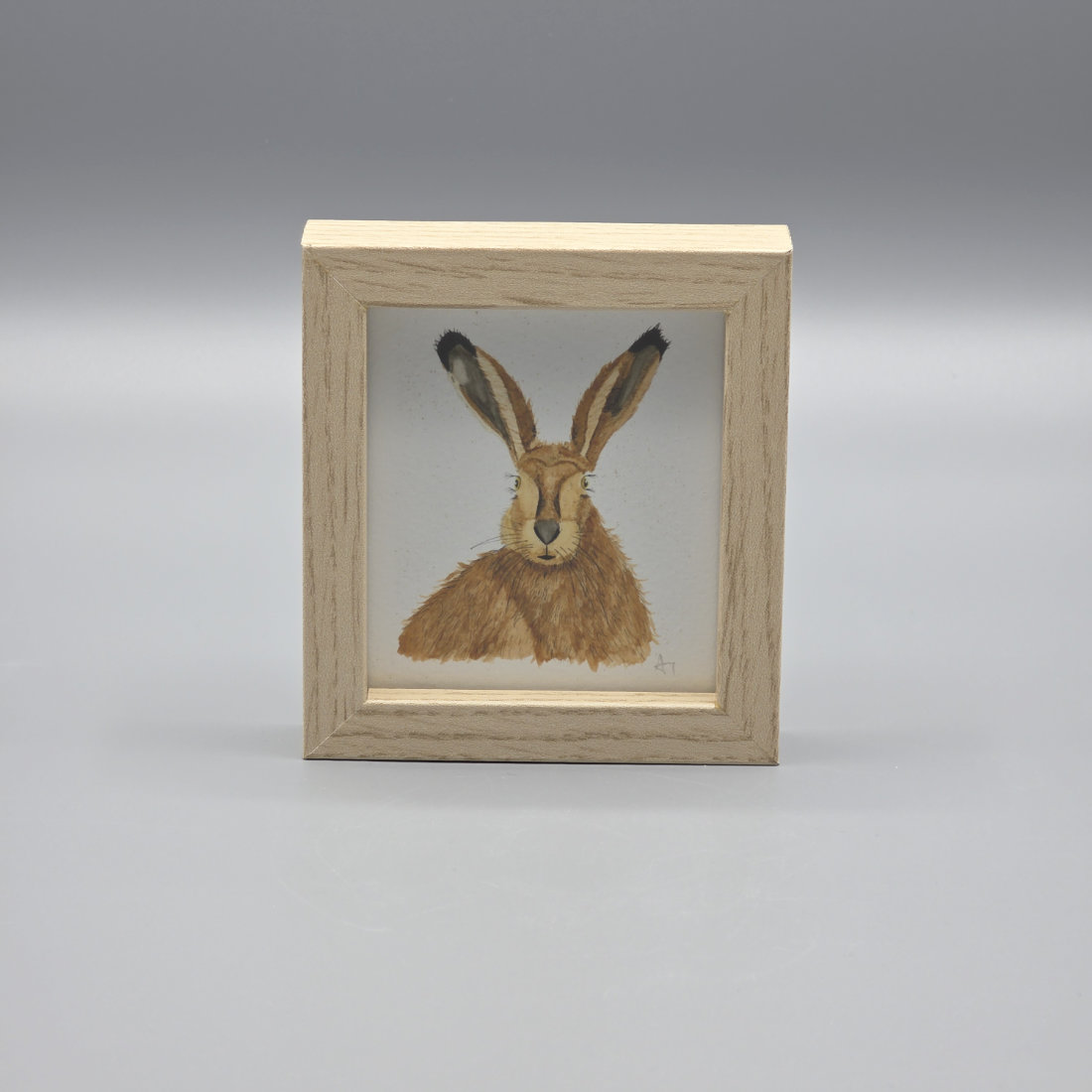 Hare Miniature Print in a Box Frame