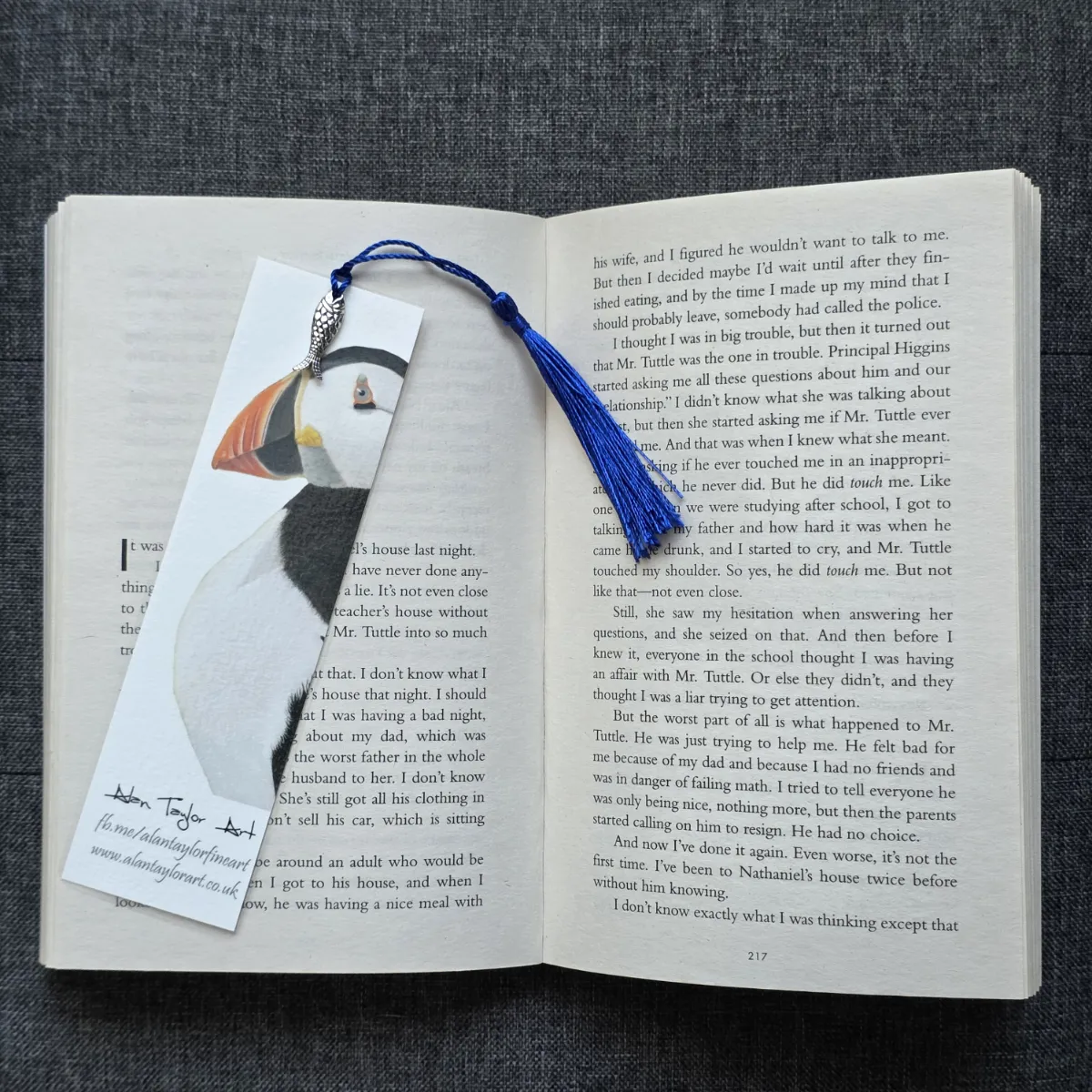 Puffin Art Bookmark