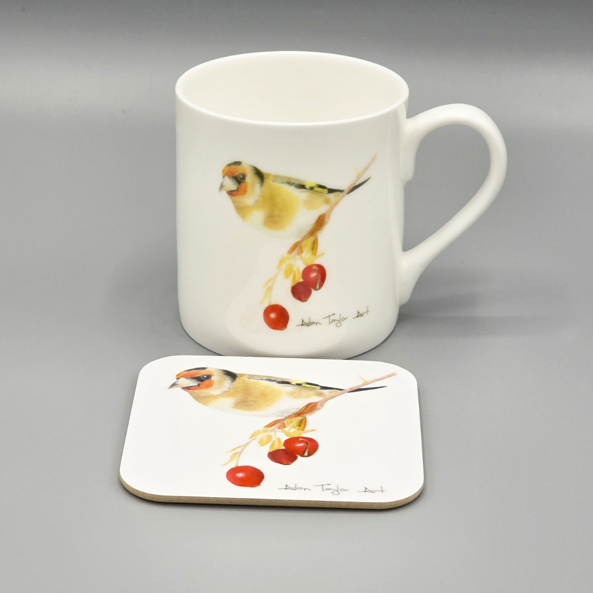 Goldfinch Mug and Coaster Set
