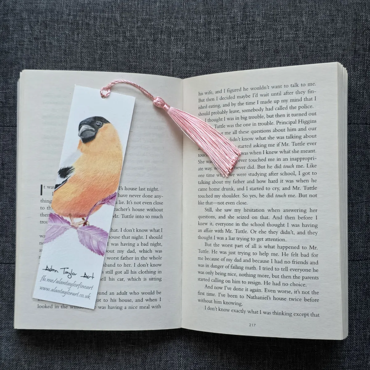 Bullfinch Art Bookmark
