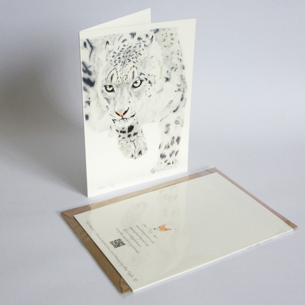Snow Leopard Greeting Card