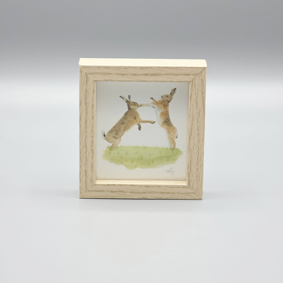 Hare Miniature Print in a Box Frame