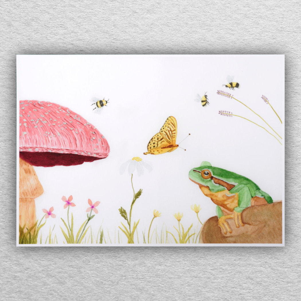 Frog and Toadstool Print