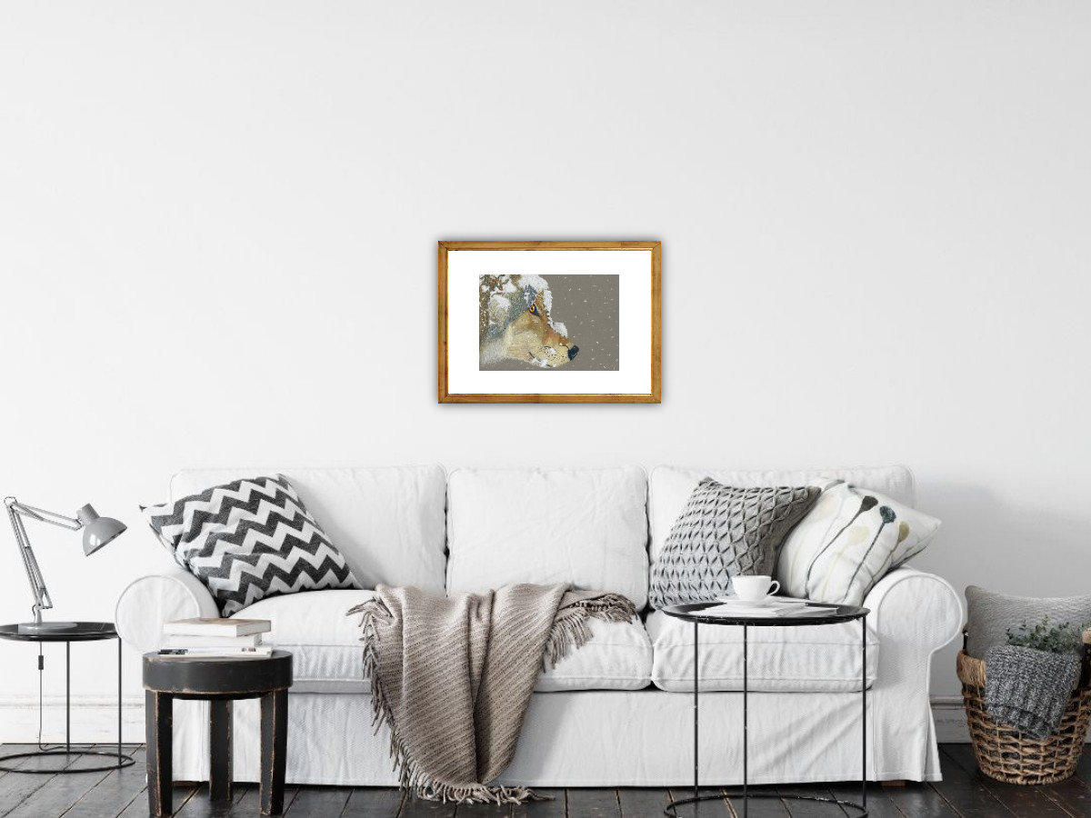 Snow Wolf Print