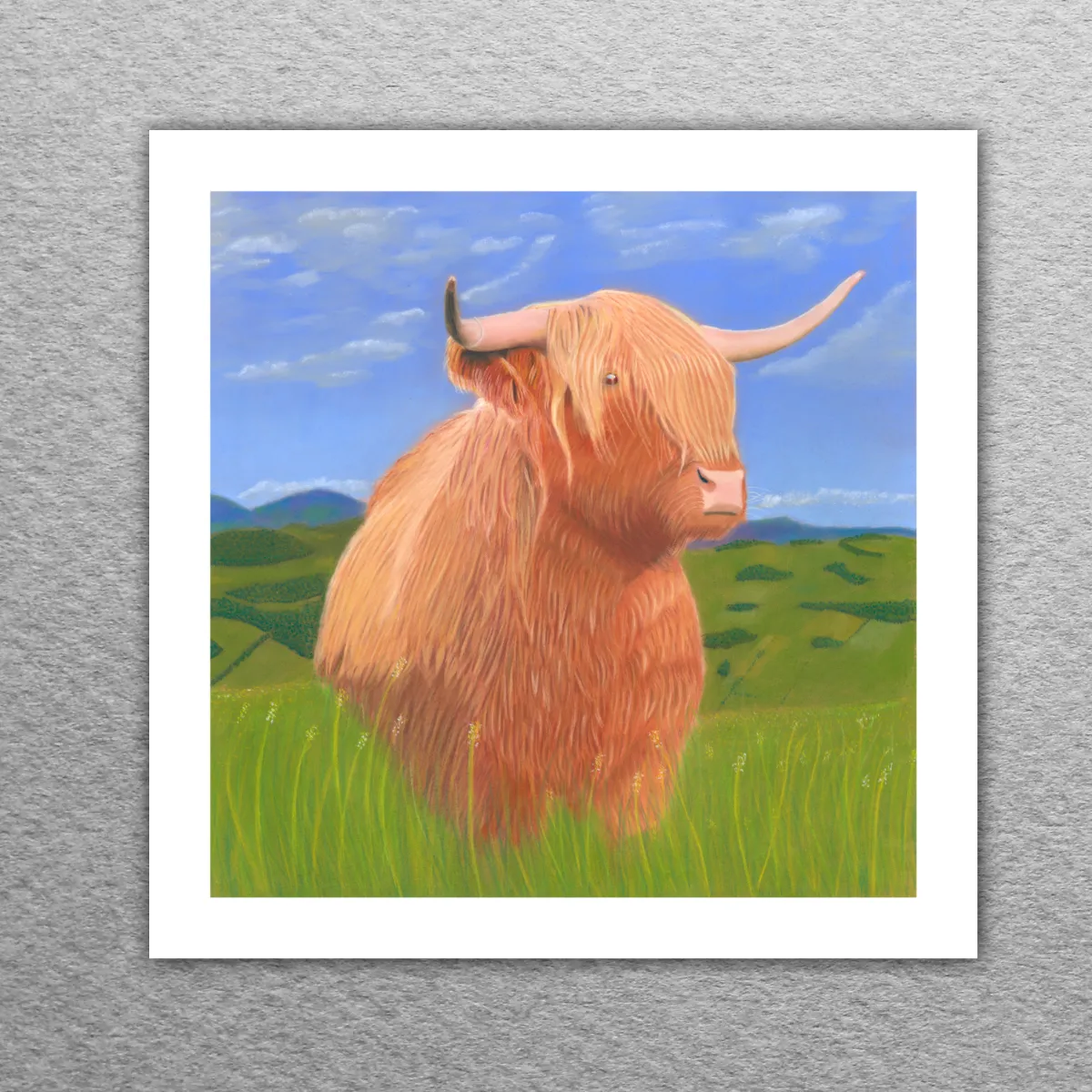 Highland Cow print 'Peek A Moo'