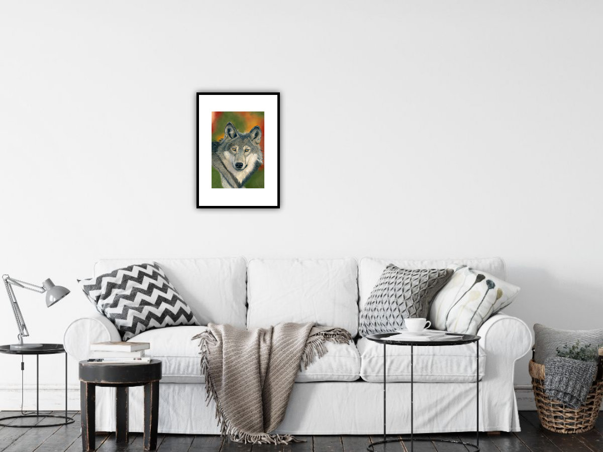 'Canis Lupus' Grey Wolf Print