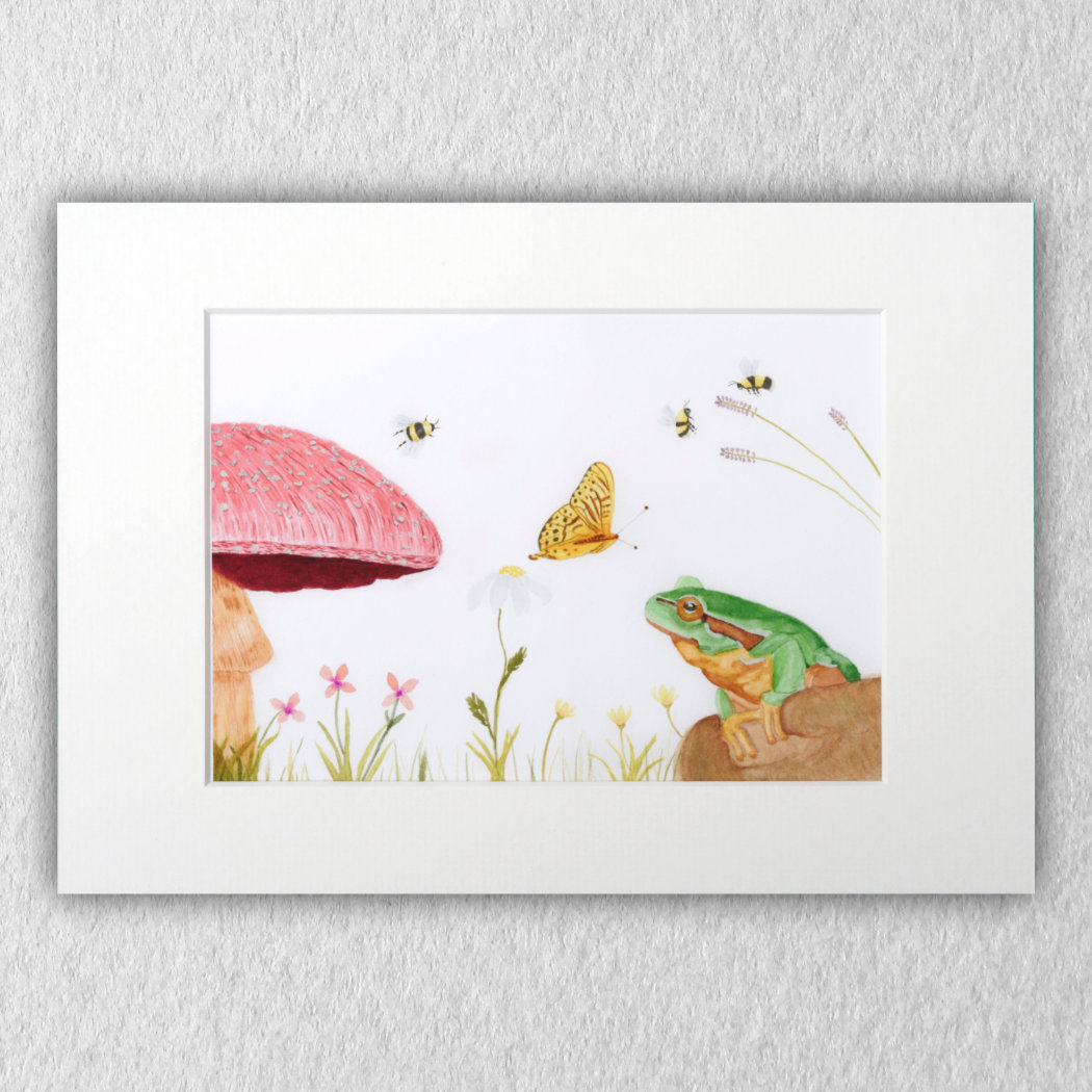 Frog and Toadstool Print