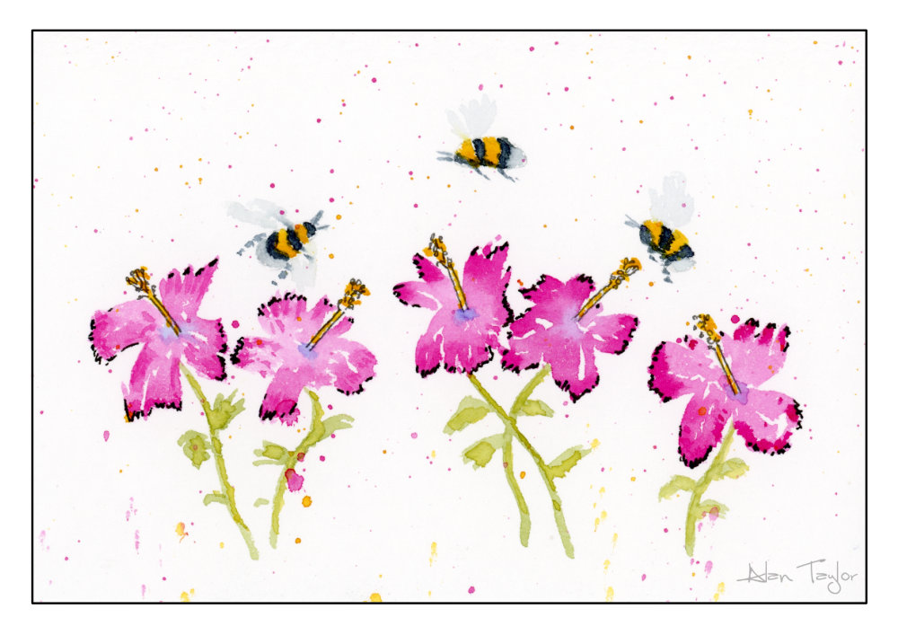 Bee and Flower 'Bee-autiful' Greeting Card