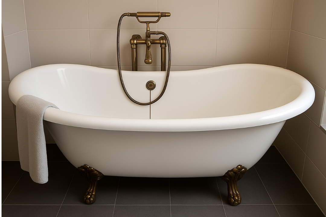 Vrijstaande badkuip op poten