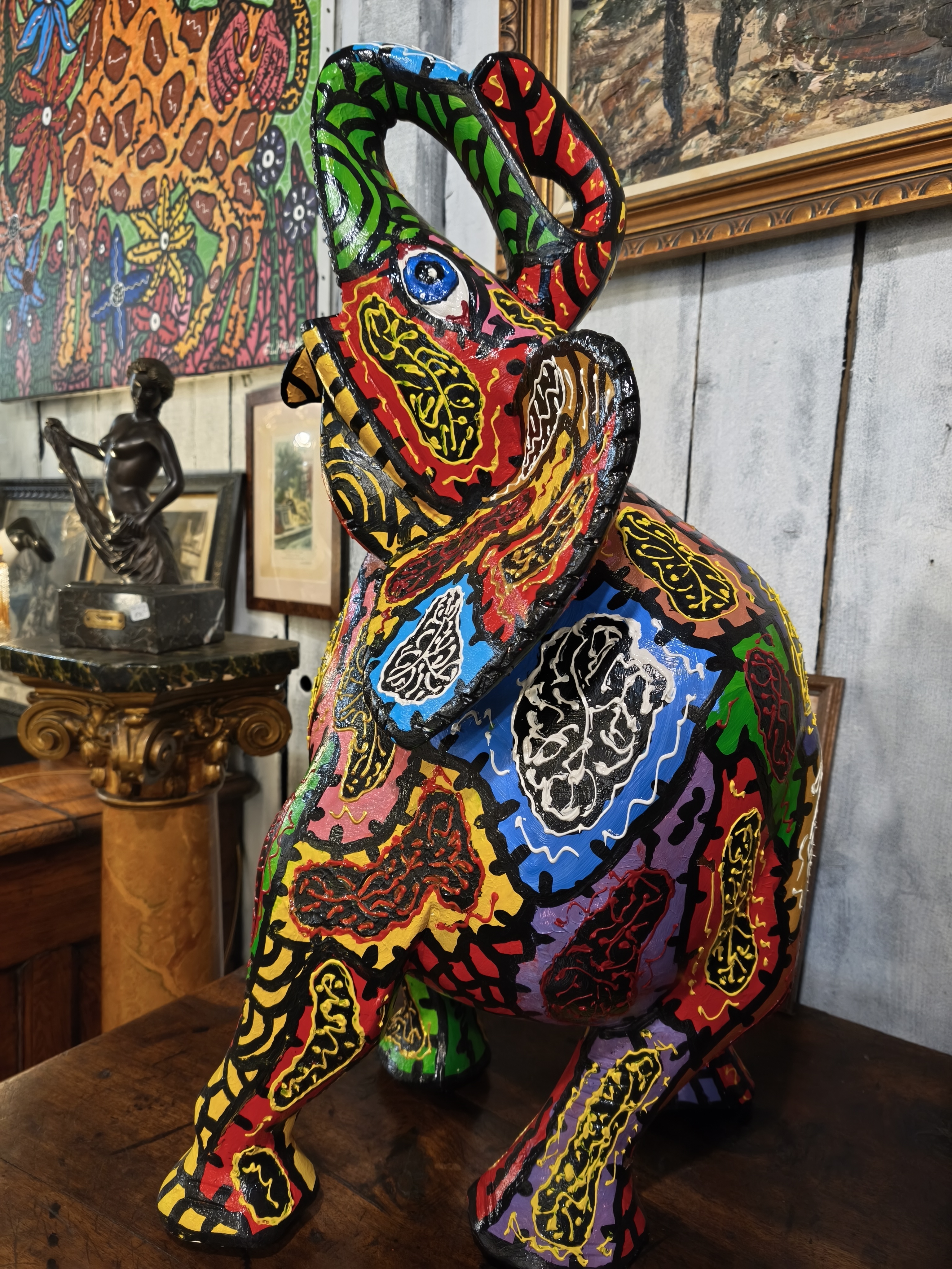 Éléphant contemporain par EL KALO