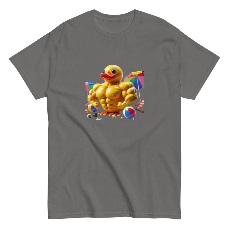 Buff Duck Workout Shirt Funny Gym Tee, Fitness Meme T Shirt, Weightlifting Humor Gift, Colorful Gym Duck Shirt, Funny Exercise Tee