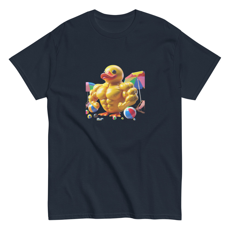 Buff Duck Workout Shirt Funny Gym Tee, Fitness Meme T Shirt, Weightlifting Humor Gift, Colorful Gym Duck Shirt, Funny Exercise Tee