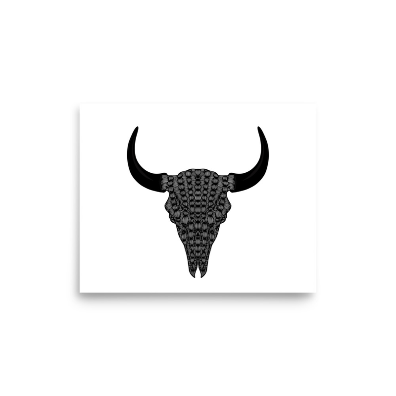 Bison Skull Print