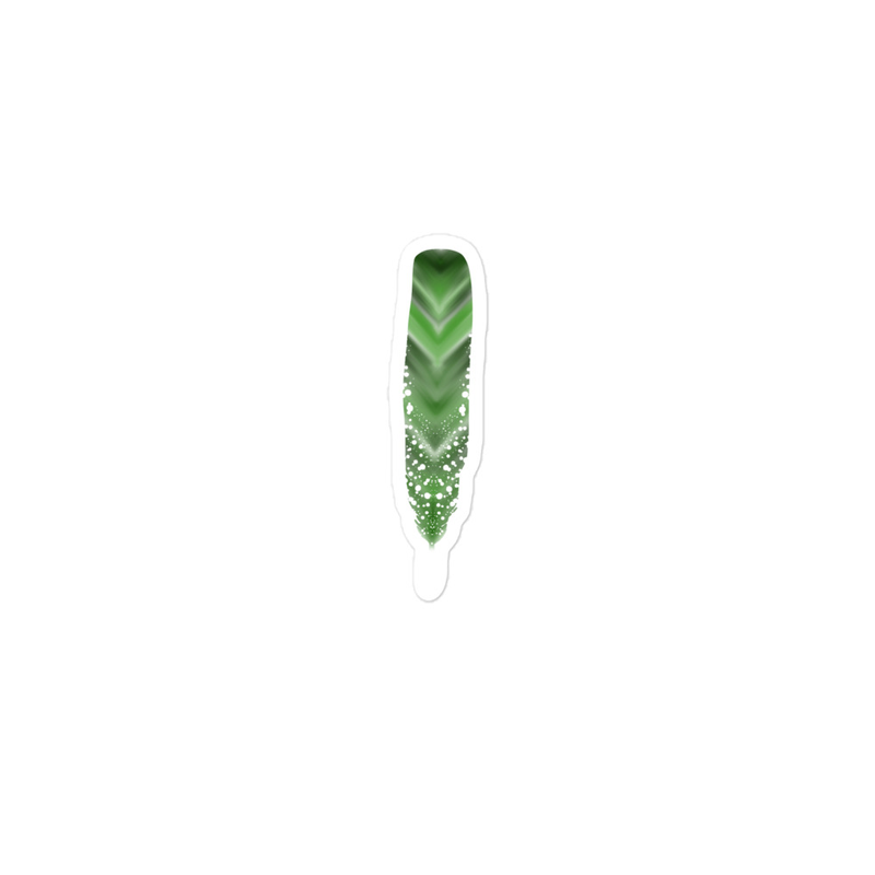 Green Feather Stickers