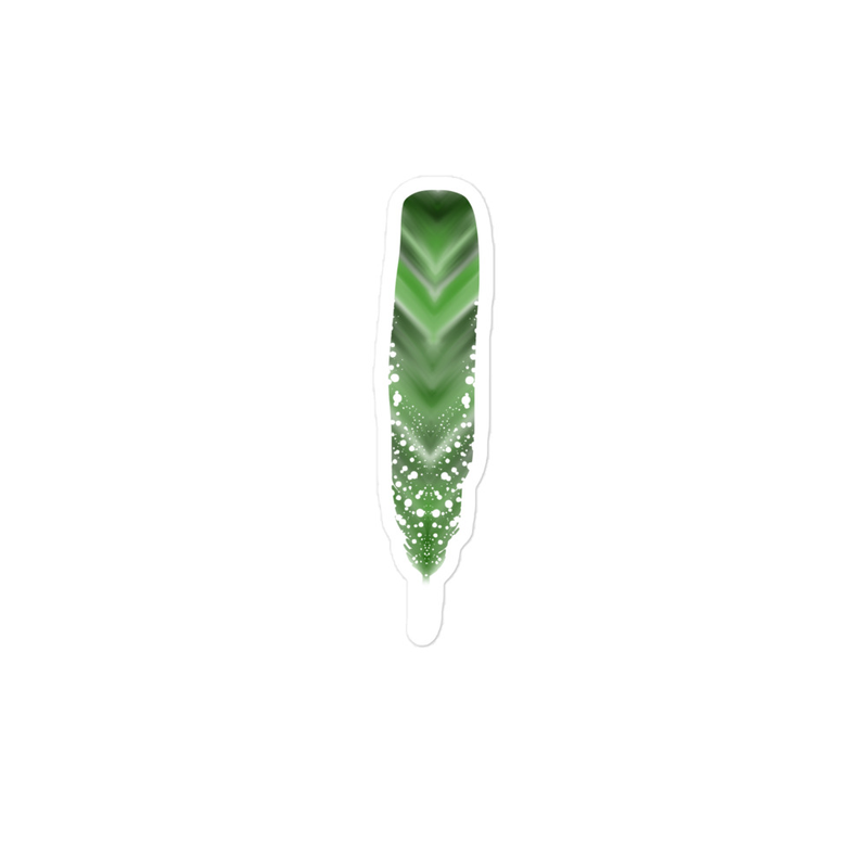 Green Feather Stickers