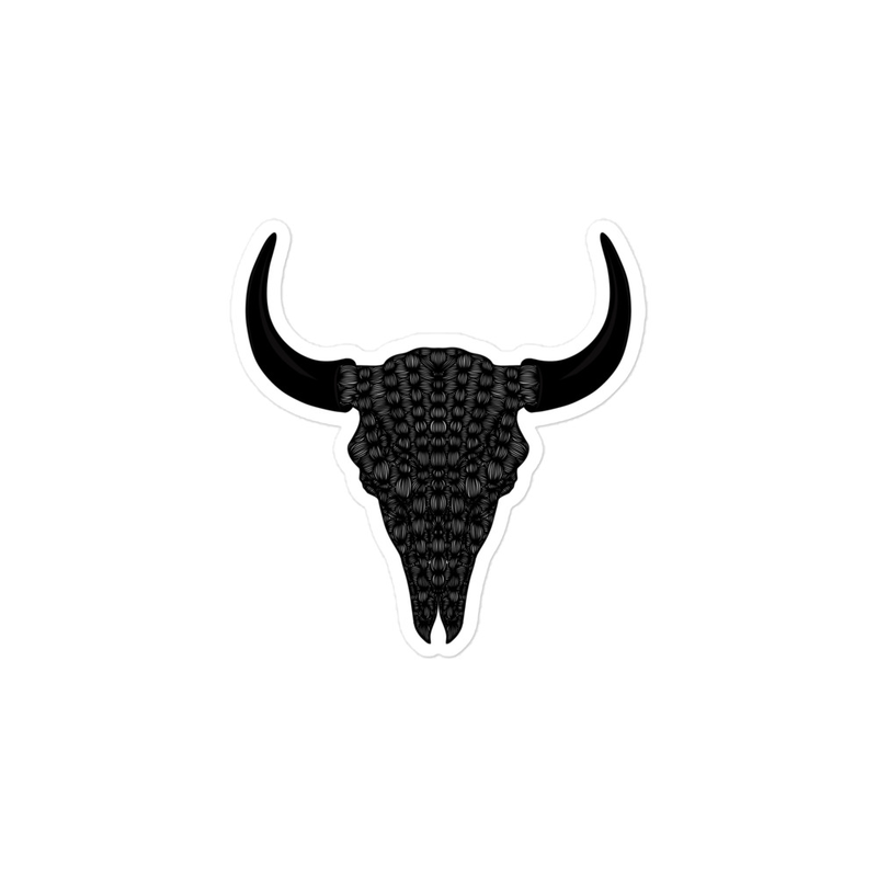 Bison Skull Stickers