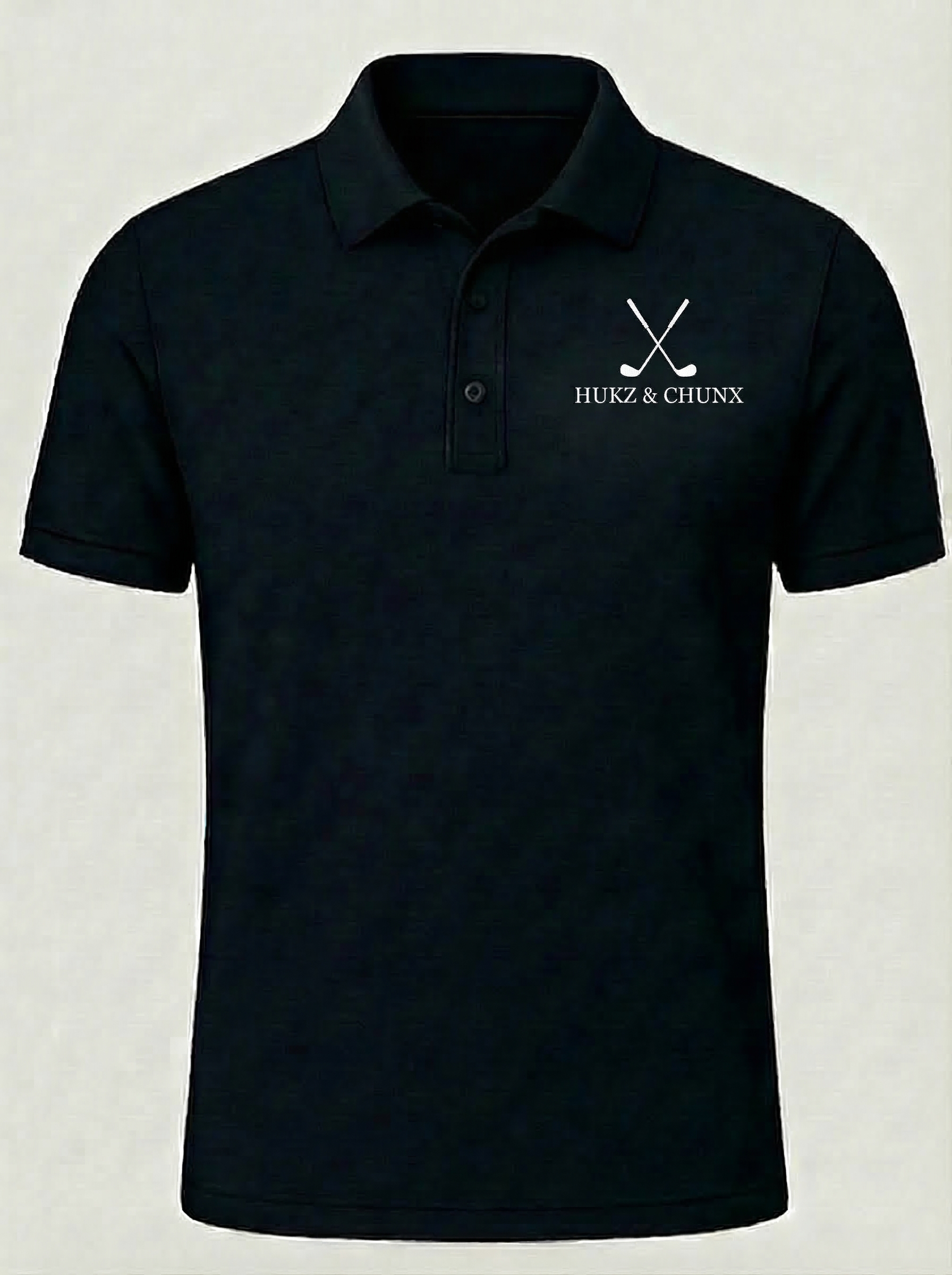 HUKZ & CHUNX Black Polo Shirt