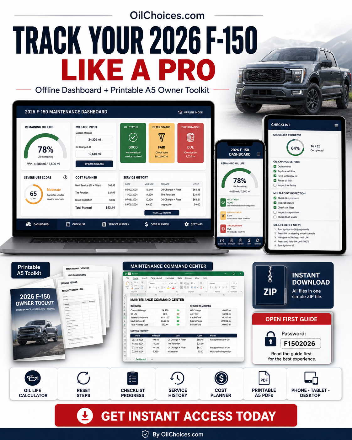 2026 F-150 Offline Maintenance App