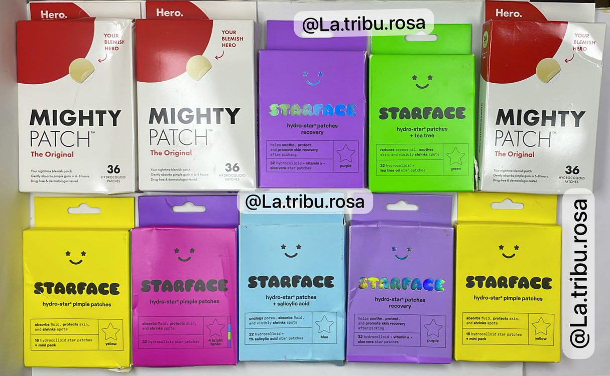 Lote Parches Starface/Mighty con empaque dañado10pz #A284