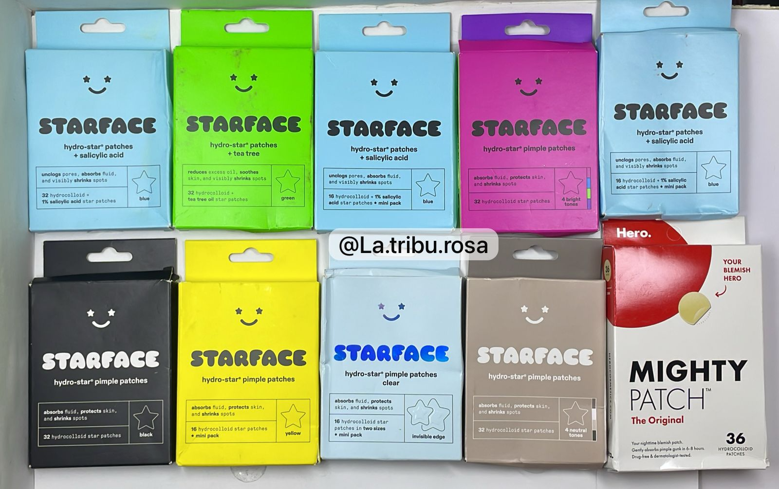 Lote Parches Starface/Mighty con empaque dañado10pz #A272