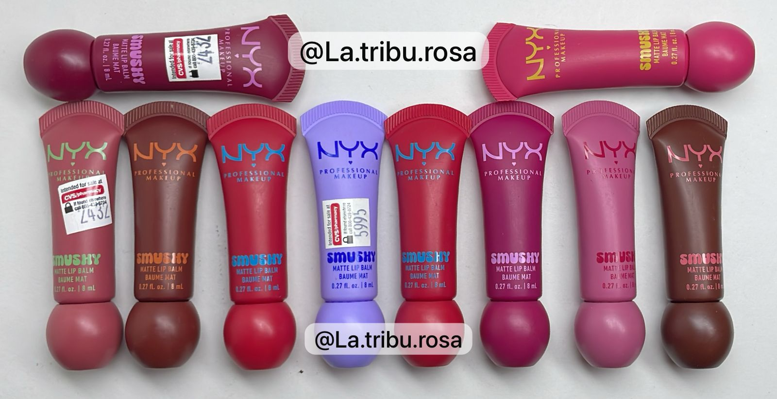 Lote solo Smushys de NYX 10 pz #A259