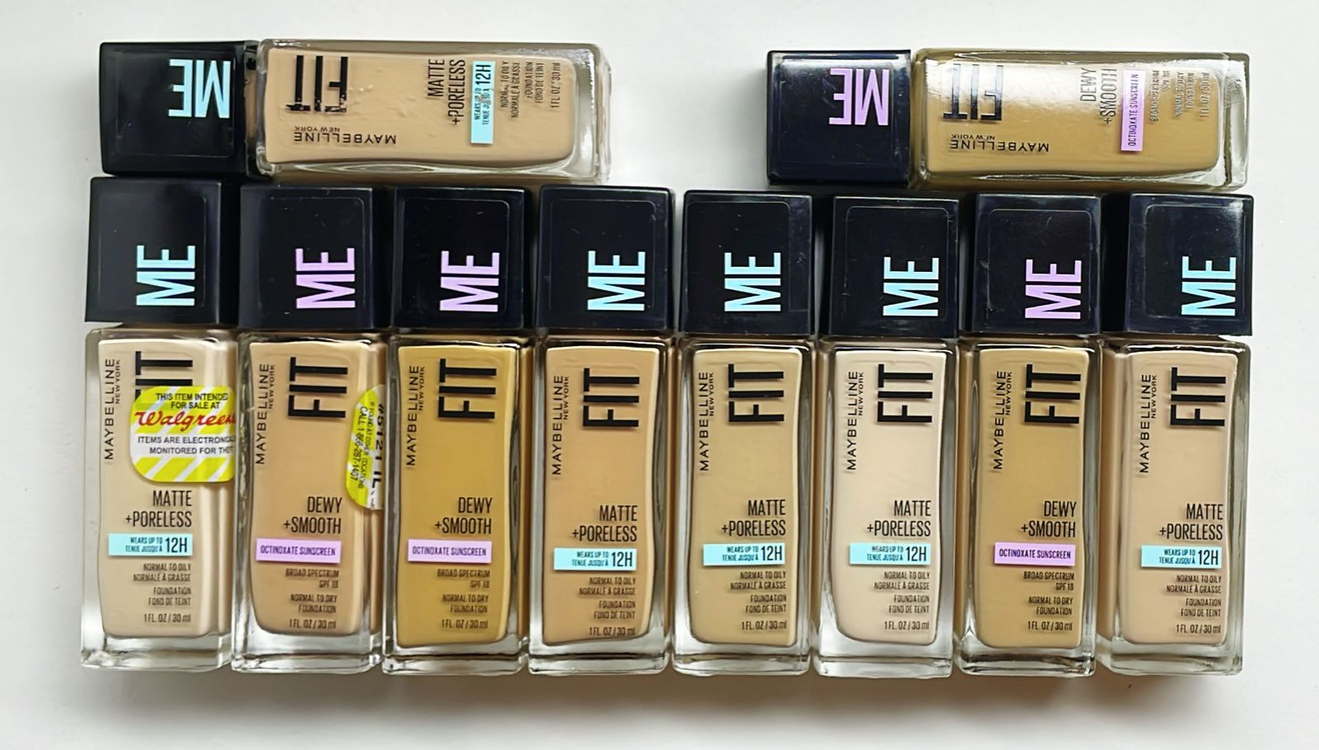 Lote de Bases Maybelline Claros/Medios 10pz #A293