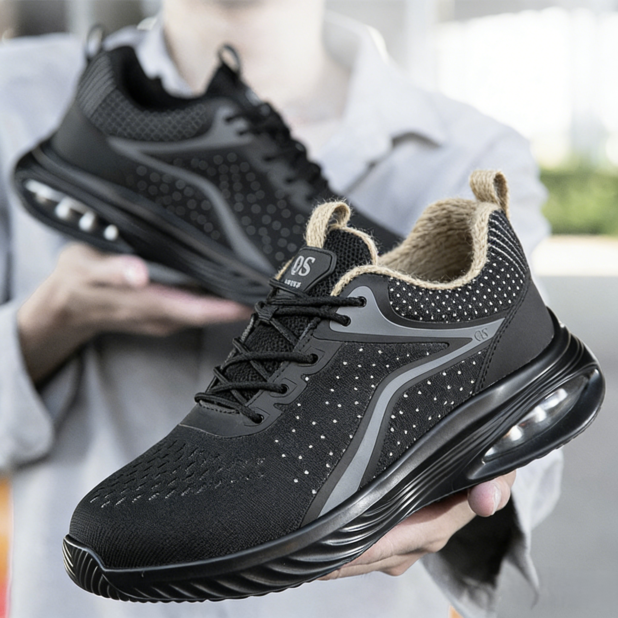 Knit-Upper Insulated Safety Work Shoes with Impact and Puncture Resistance