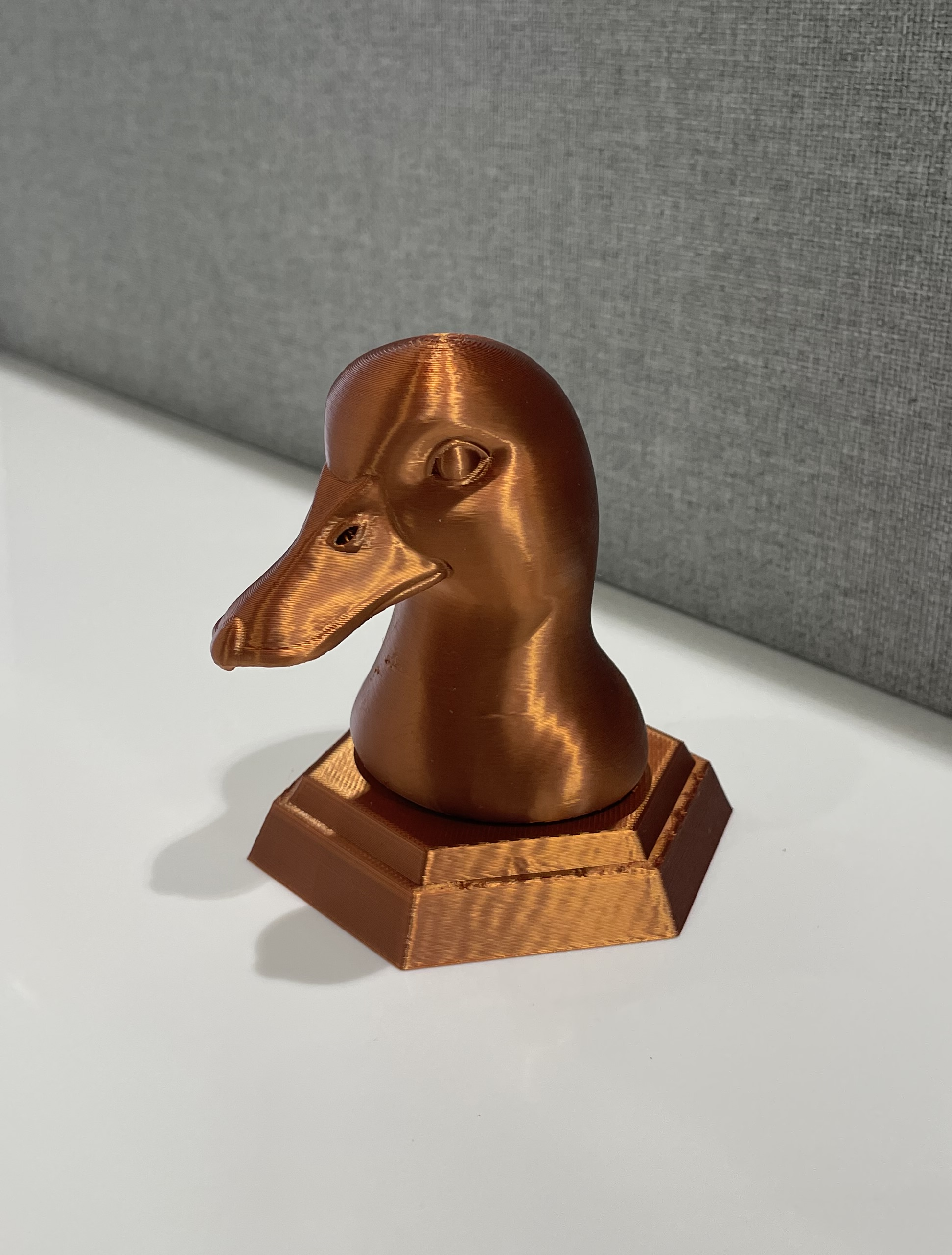 Mallard Head Sculpture Copper
