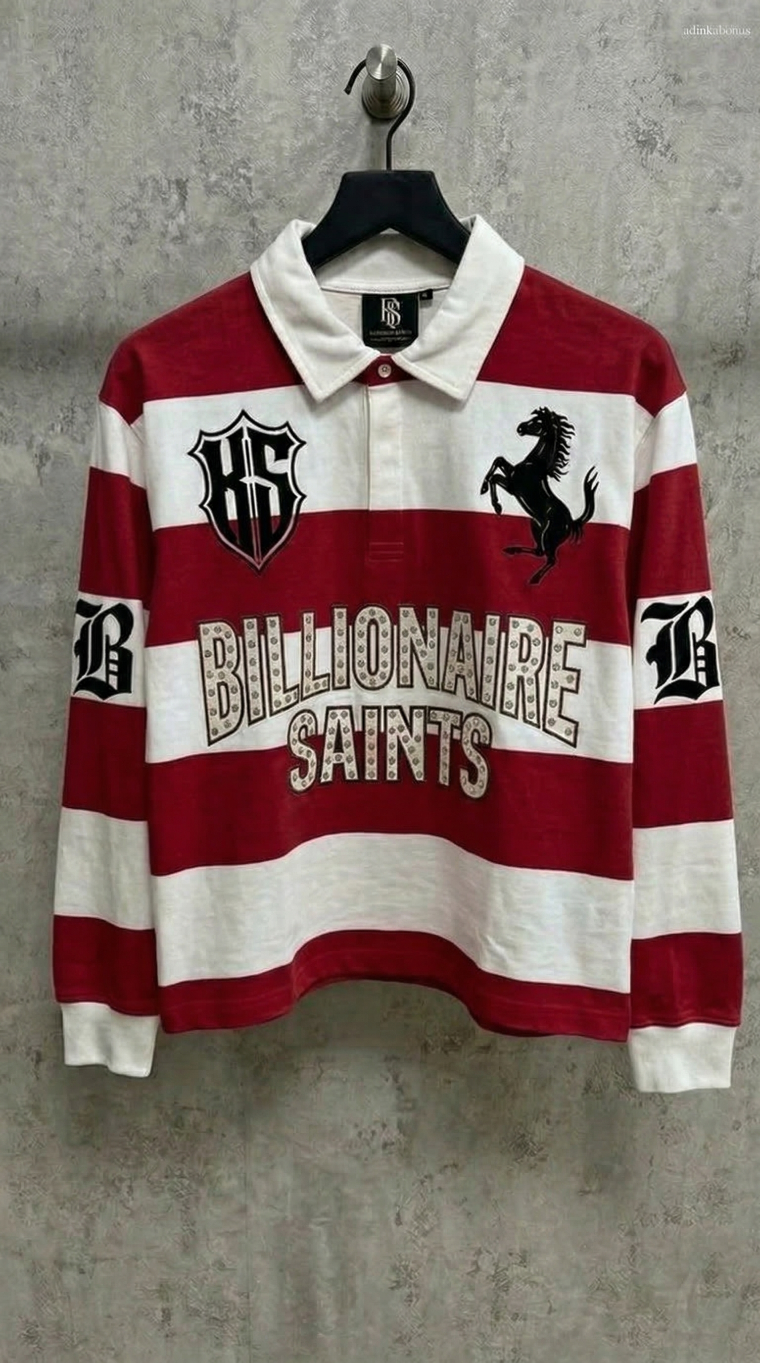Billionaire Saints Laser Red Rugby Shirt